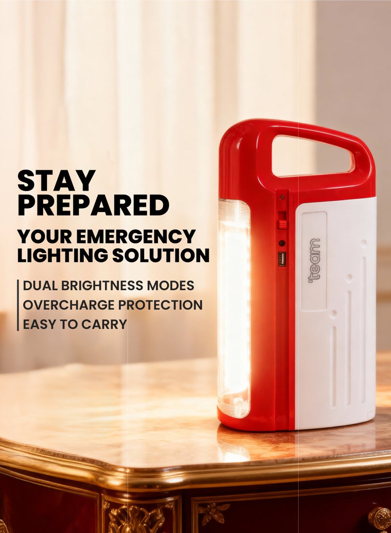 TEAM Rechargeable Emergency LED Lantern – 24 SMD LEDs, 6V Battery, Portable Light for Home, Camping & Power Outages - Image 4